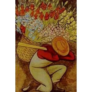  Diego Rivera Art Reproduction Oil Painting   El Vendedor De Flores 