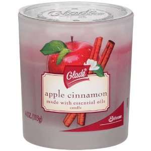 Glade Candle, Apple Cinnamon, 4 oz (Pack of 6)  Grocery 