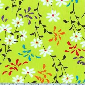  45 Wide Hippie Chicks Mod Flower Apple Fabric By The 