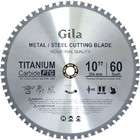 Gilatools 10 Inch 60 Teeth FTG Metal Cutting Carbide Saw Blade