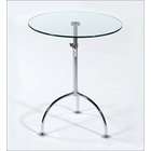 ItalModern 21210 Ruby Round Glass Side Table  Clear Chrome