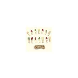 Home & decor Home & Decor Letters Mini Wooden Spring Clothespins with 