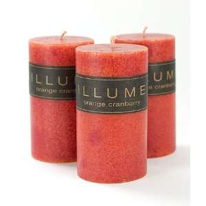  LLUME Orange Cranberry 2x3 Pillar Candle