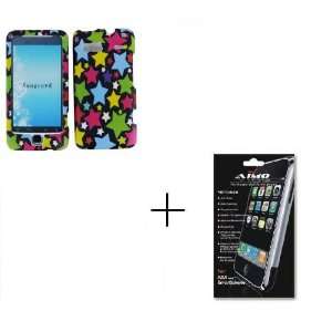 Premium Designer Color Star Hard Protector Case and Crystal Clear 