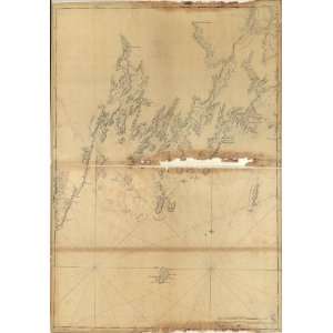  1776 Map Coasts, Maine, Lincoln County