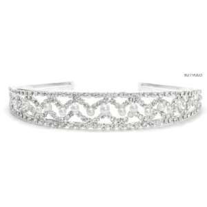  Bridal Headband in White and Silver Beauty