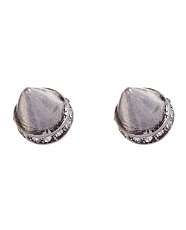 Silver (Silver) Silver Cone Diamante Stud Earrings  253237792  New 