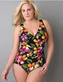 Garden Oceanus swimsuit by Miraclesuit® sized 16 to 24  Lane Bryant