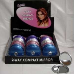  Folding 2 Way Compact Mirror W/ Counter Display Case Pack 