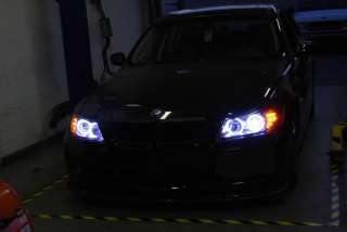 DEPO 09 11 BMW E90/E91 LCI LED ANGEL HALO PROJECTOR HEADLIGHT +LED 