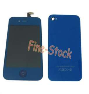 Dark Blue Back Cover Housing+LCD Dispaly+Touch Screen Digitizer For 