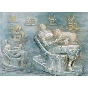     Henry Moore   32 x 24 inches   Rocking Chairs
