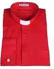 Mens Clergy Cassock Robe Preacher Tab Collar Shirt Red 17 17 1/2 36 