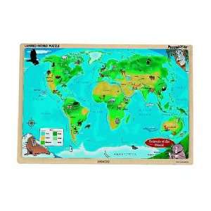  Layered World Map Jigsaw Puzzle 32pc Toys & Games