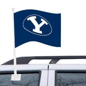  NCAA Brigham Young Cougars Navy Blue Car Flag