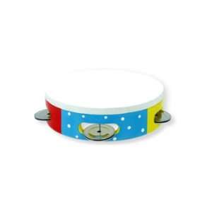    Circus Time 6 Wooden Tambourine   Blue Musical Instruments