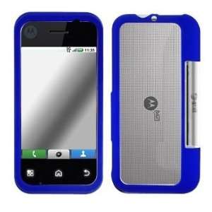Motorola Backflip MB300 Cell Phone Rubber Feel Dark Blue Protective 