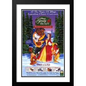 com Beauty & The Beast Christmas 32x45 Framed and Double Matted Movie 