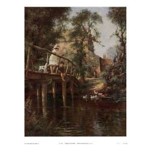  Fishing From The Bridge by William Kay Blacklock 20x25