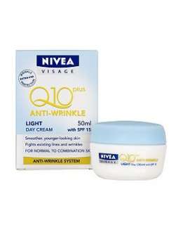 Nivea Visage Q10Plus Anti Wrinkle Light Day Cream with SPF 15 50ml 