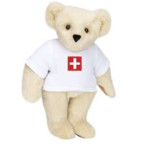  15 T Shirt Bear Switzerland Flag   Buttercream Fur Toys 