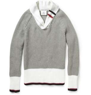Black Fleece Shawl Collar Cotton Sweater  MR PORTER