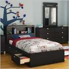 bed prepac black sonoma twin xl bookcase platform storage bed