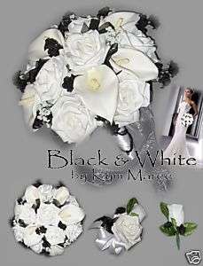 Black & White Wedding Flowers, Black & White Bouquets  
