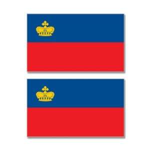 Liechtenstein Country Flag   Sheet of 2   Window Bumper Stickers