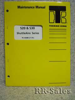Thermo King S20+ ShuttleAire Series Maintenance Manual  