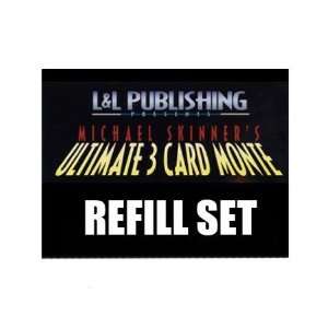  Ultimate 3 Card Monte, Refill Set, Red Back Everything 