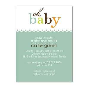    Baby Shower Invitations   Baby Charm Basil By Ann Kelle Baby
