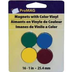  ProMag Round Magnets 1 16/Pkg Assorted Colors