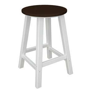Poly Wood BAR124F Contempo Round Counter Height Bar Stool  