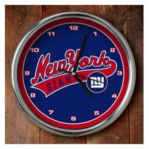  New York Giants NFL Chrome Wall Clock