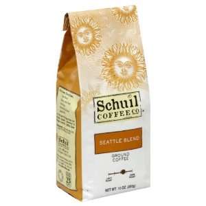 Schuil Coffee Seattle Blend Coffee Ground, 10 ounce Bags (Pack of 2)