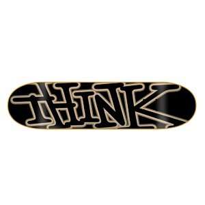  Think Blackout Gold 7.625 Skateboard Deck Sports 