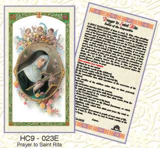 PRAYER SAINT RITA CATHOLIC HOLY CARD (3CARDS)  
