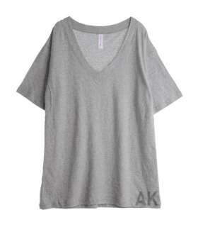 New Womens Sexy V neck Oversized Loose Tee S   M  