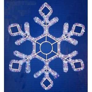  18 Indoor Outdoor Rope Light Blue Snowflake