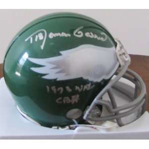 Roman Gabriel Autographed Mini Helmet   Philadelphia Eagles Comeback 