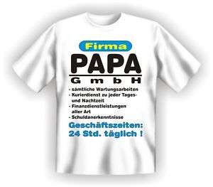 Fun T Shirt coole witzige lustig Sprüche Papa Gmb 1259  