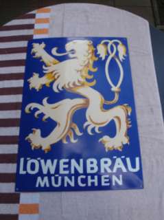 Werbeschild, Löwenbräu Münschen (Blech) in Bochum   Bochum Südwest 