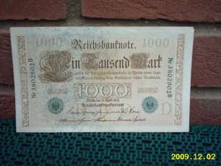 Geldschein 1000 Mark von 1910 in Nordrhein Westfalen   Euskirchen 