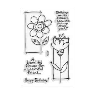   Perfectly Clear Stamps 4X6 Sheet Beautiful Flowers