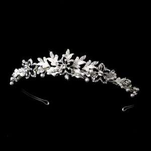  Silver Black Tiara Headpiece 8100 Beauty