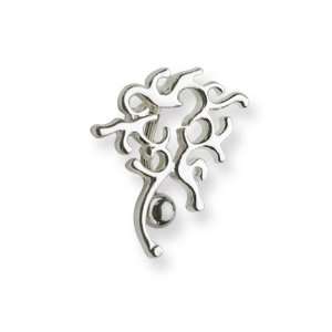    316L SRG GR SSTL 14G 13/32in. Tribal Hinged Belly Ring Jewelry