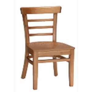  8676 Hardwood Ladder Back Chair w/ Wood Seat & Finish 