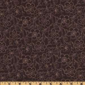  44 Wide Milly Petals Dark Brown Fabric By The Yard Arts 