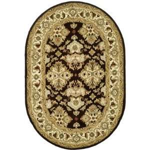   and Ivory Hand Spun Wool Oval Area Rug, 7 Feet 6 Inch by 9 Feet 6 Inch